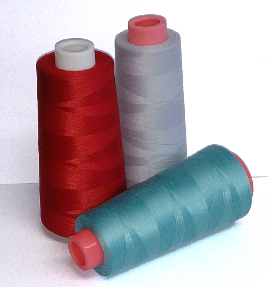 Sapphire polyester-polyester corespun thread.